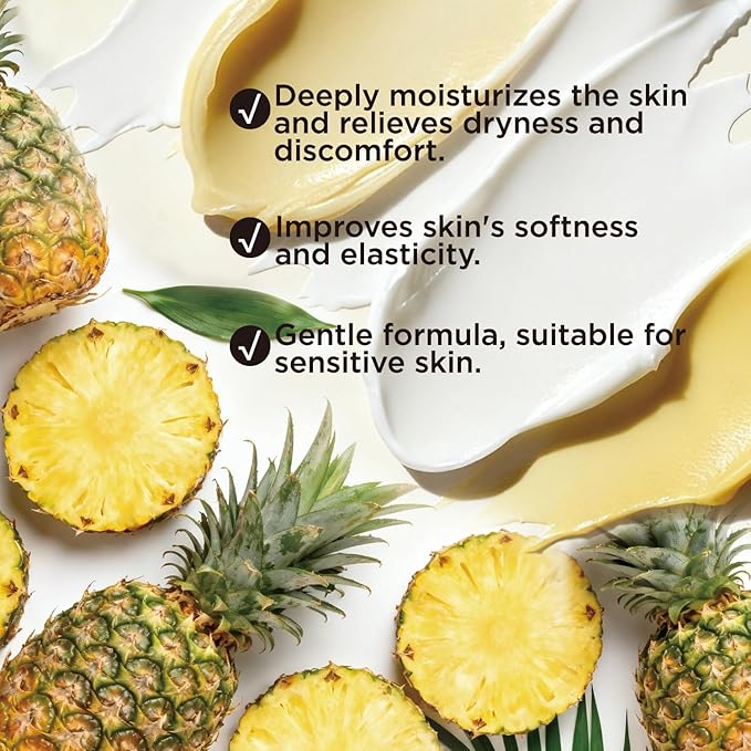 Pineapple Whipped Body Butter, Shea Body Butter for Women Dry Skin, Natural Pineapple Lotion for Body Moisturizer-Deep Moisturizing and Softening-6.8 floz(200ml)