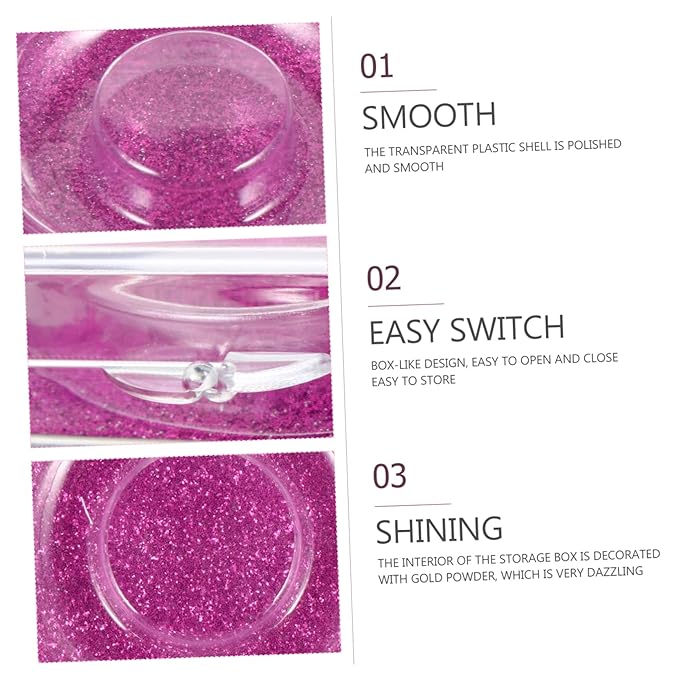 6pcs False Eyelash Organizer Eyelash Packaging Box Portable Compact Lash Case Holder for Glitter Lashes