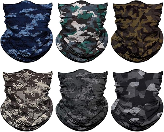 Venswell Neck Gaiter Face Mask Men Women,Seamless Bandana Rave Face Cover Scarf Mask,Balaclava,Headband, Head Wrap,Headwear