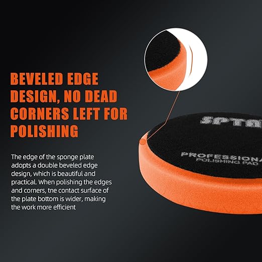 Buffing Polishing Pads, SPTA 5Pcs 4.5 Inch Face for 4 Inch 100mm Backing Plate Mix Cutting force Buffing Pads Cutting Polishing Pad Kit For Car Buffer Polisher Compounding,Polishing, Waxing-FPTFS4-MIX