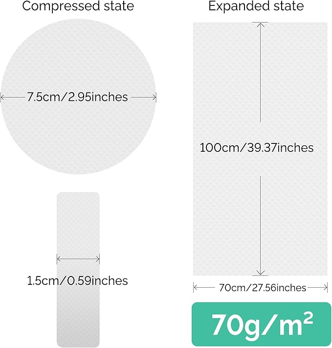 YOUNGTIME Disposable Compressed Bath Towel for Travel,27.5 * 40 Large Bath Towel Travel Towel Reusable for Hotel,Disposable Cotton Bath Towels Tablets,9 Pack
