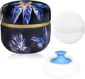 WEMEGA Body Powder Case with Powder Puff Powder Container Tea Box for Baby and Women Powder Puff and Powder Case for Travel (Midnight1)