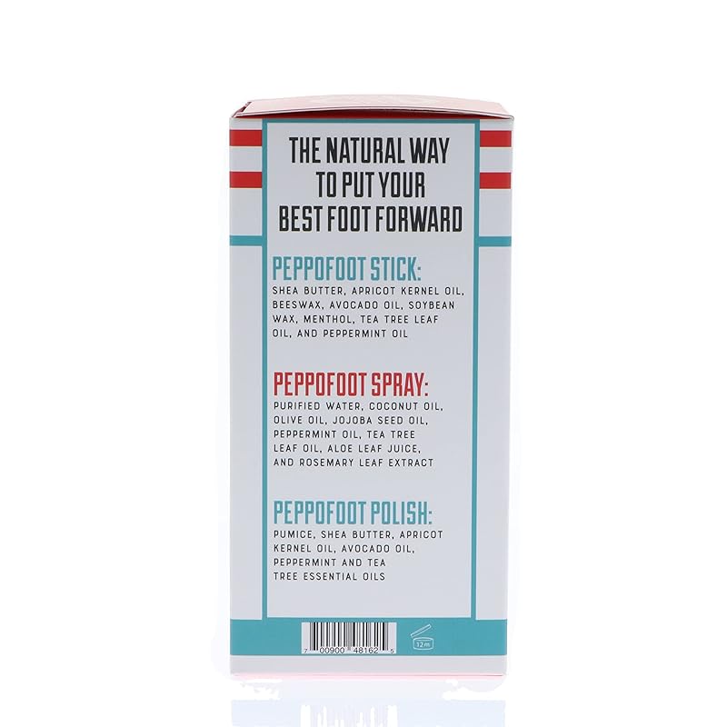 Rinse Bath & Body Peppofoot Home Pedicure Foot Spa Kit - Handmade, Natural Foot Spa Kit | Foot Scrub, Moisturizing Stick and Refreshing Spray | Gluten Free | Non-GMO | Travel Friendly