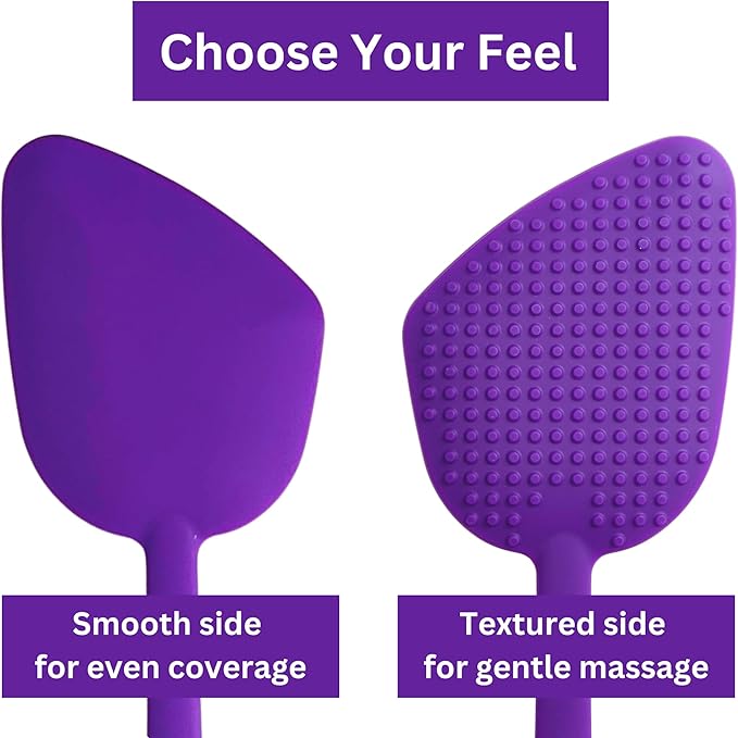 Bendable Lotion Applicator for Back & Body (Microfiber Mitt Included) - Sunscreen, Self Tanner, Medication, Body Lotion Applicator for Back