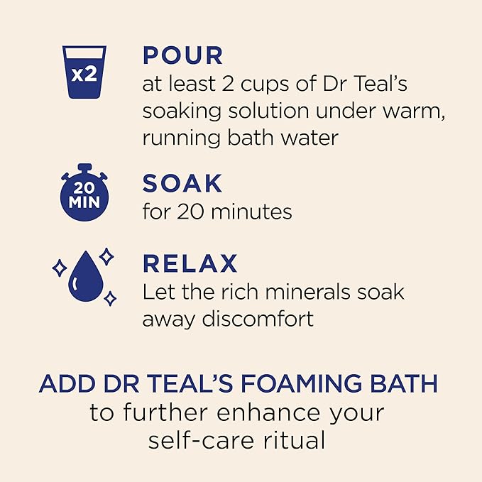 Dr Teal's Epsom Salt Magnesium Soak, Limited Edition Cozy Vanilla Season, 3lbs