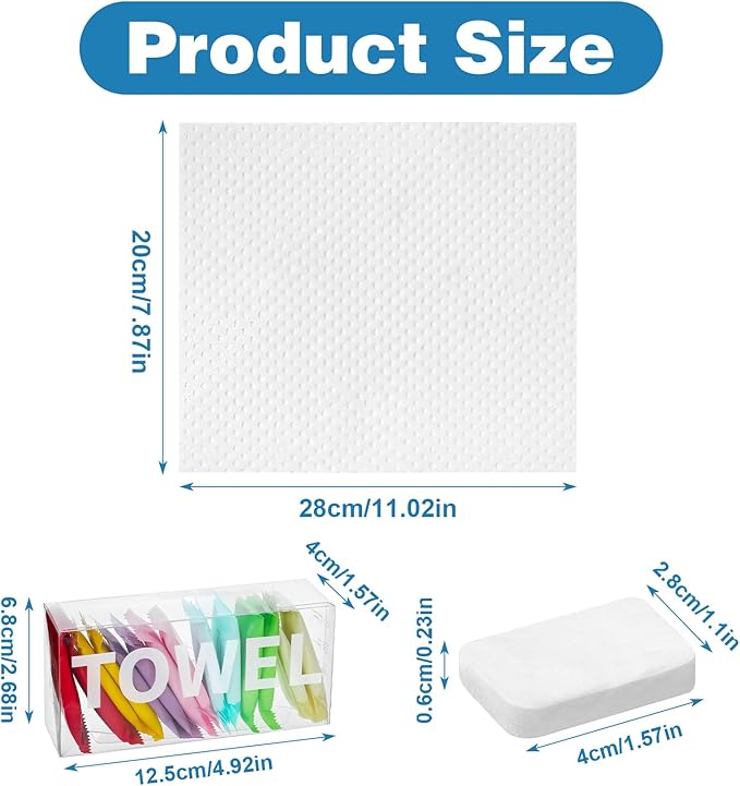 140 Pack Disposable Compressed Face Towels - 11x 7.87inch Portable Compressed Towel Tablets - Reusable Cotton Facial Towel for Travel, Outdoor, Camping, Hotel, Gym, Daily Use, Dog ,Beauty Salon
