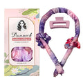 Dunnock Heatless Curling Rods Set kitschmas - Heatless Curls Overnight with 34" Hair Curler & 2 Satin Scrunchies No Heat Hair Curlers for Soft Waves & Bouncy Curls, DamageFree Hair Styling Tool