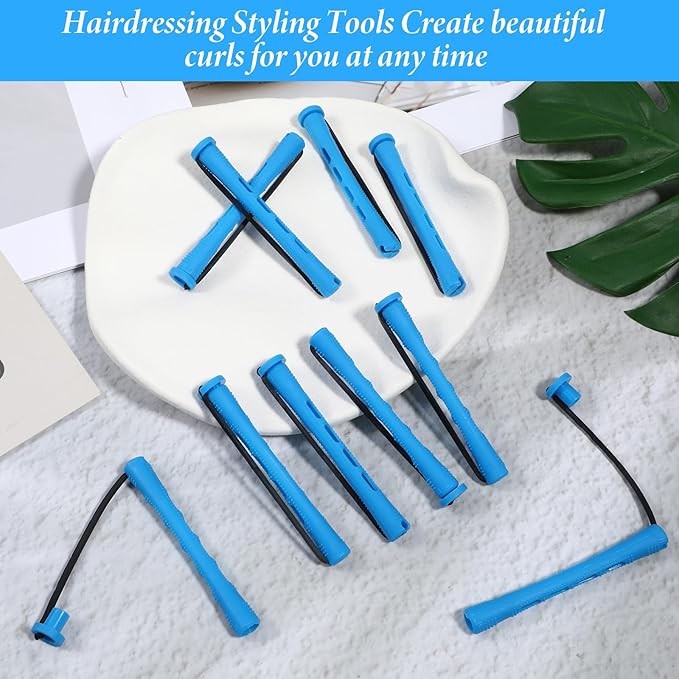 40 PCS Small Perm Rods for Short Hair, Plastic Curling Rods Cold Wave Rod Perming Curlers Hair Curling Rollers Perm Rod for DIY Styling Natural Hairs Short Long Hairs