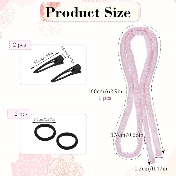 Heatless Curling Rod Headband, Heatless Curls Overnight Headband for Short Long Hair No Heat Overnight Curls with Thin Curlers to Sleep In Lazy Natural Soft Wave DIY
