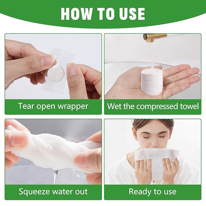 360 PCS Compressed Towel, Mini Compressed Towel Tablets, Disposable Compressed Face Towels, Camping Towel, Portable Bulk Compressed Coin Tissues for Home, Travel, Outdoor Sports