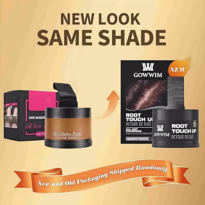 Hairline Powder (Light Brown) Hair Root Dye, Instantly Color Shadow for Thin and Gray Hair Roots - 4g