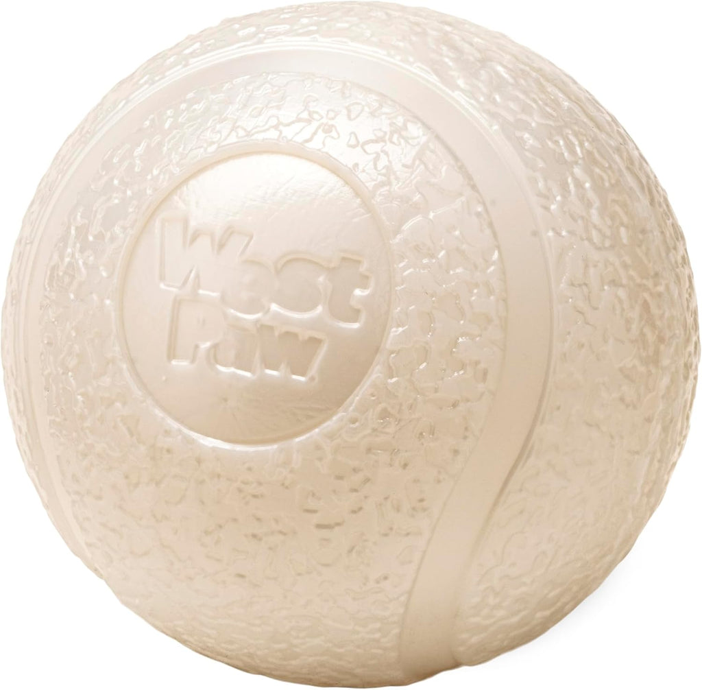 WEST PAW Boundr Ball Dog Fetch Toy – Bouncing Toys for Dogs, Fetch, Catch, Chewing, Play – Floatable, Recyclable Balls – Small Glow 2-Pack