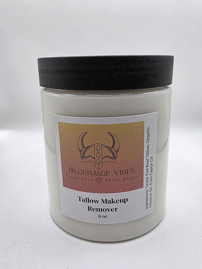 All Natural Tallow Facial Makeup Remover, Skin Cleansing Balm