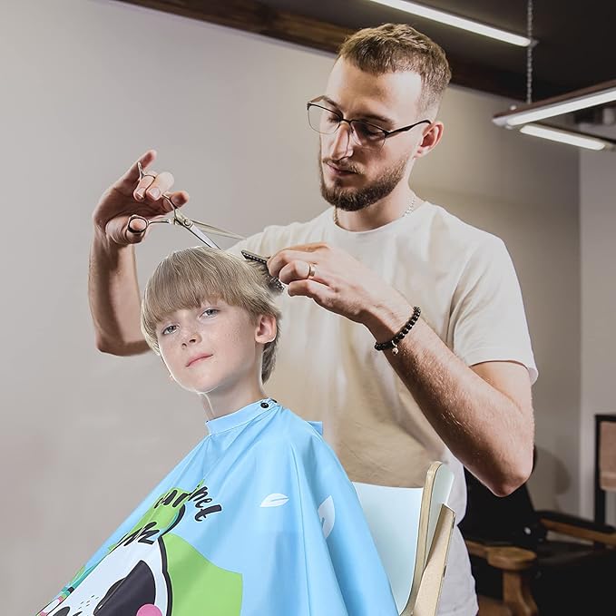 Kids Barber Cape - Professional Hair Cutting Cape,Salon Capes for Hair Stylist Shampoo Haircut Cape Barber Supplies