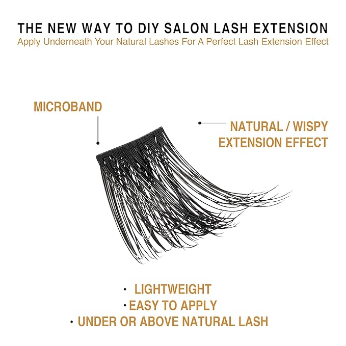 i•ENVY DIY Eyelash Extension 3D Extended - Featherlight Synthetic Reusable Artificial Eyelashes Multipack Lash Clusters