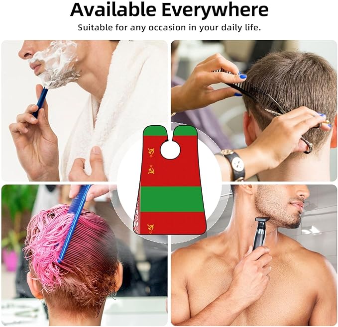 Flag Of Bangladesh Print Beard Bib Shaving Apron, Beard Hair Trimming Cape Gift For Dad