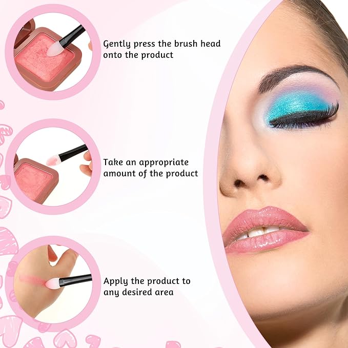 Silicone Eyeshadow Brush, Makeup Applicator Lip Mask Makeup Brushes Silica gel Makeup Eyebrow Lipstick Brushes Lip Mask Makeup Brushes for Liquid Eye Shadow Applying Cream(3Pcs)
