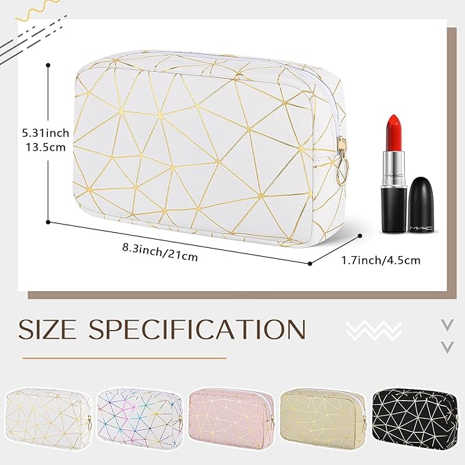 Period Bag for Girls Womens, Leather Sanitary Napkin Storage Bag, Portable Menstrual Pad Bag Period Pads Pouch (White Gold)