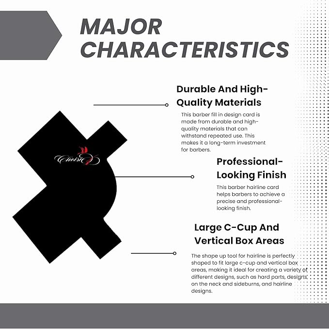 Line Me Up Barber Black Barber Enhancement Card, T Shape Hairline Shaping Tool Reusable Color Spray Edge Hair Liner Card for Precise Edge Beard Line Up Tools Cutting Guide Essentials for Men