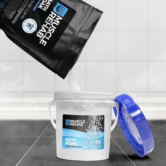 Recovery Bath Soak 5lb Refill Bag | Professional-Grade USP Epsom Salt & Arnica Formula | Bulk Muscle Soak for Daily Athlete Recovery, Soreness & Lactic Acid Relief | (80oz Value Size)