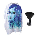 Professional Hair Cutting Cape with Neck Duster Brush, Large Size Salon Barber Cape for Men, Women and Kids (Girls)