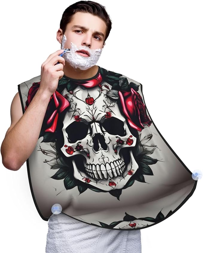 Tahiti Beach Print Beard Bib Shaving Apron, Beard Hair Trimming Cape Gift For Dad