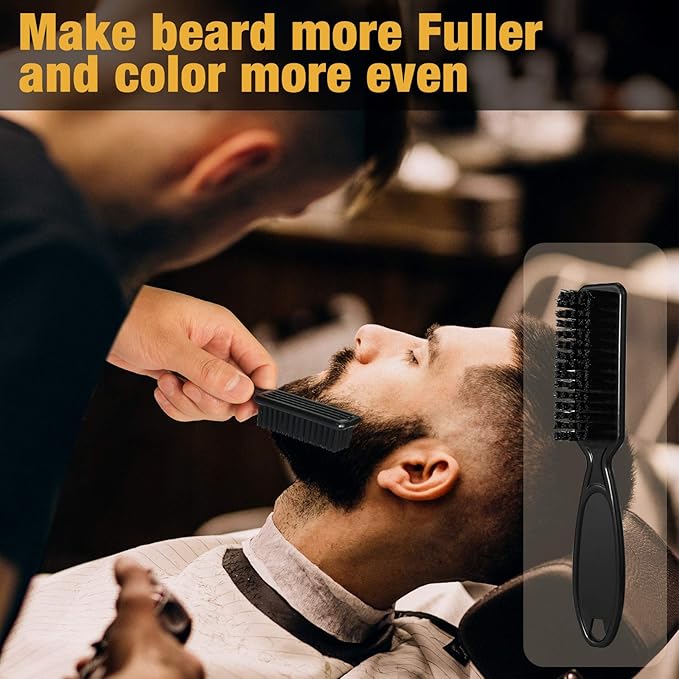 Beard Pencil Filler For Men, 4 Tip Facial Hair Pen Kit With Brush - Mustache Repair & Shaping Tool, Enhances Hair (BROWN)