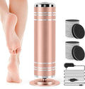 Electric Foot File Callus Remover: Adjustable Speed Feet File Grinder with 60 Pcs Sandpaper Discs - Professional Pedicure Tools for Dead Skin Calluses (Gold)