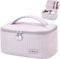 Makeup Bag Travel Cosmetic Bag, Large Capacity Makeup Organizer Bag and Storage, Portable PU Leather Pouch Toiletry Bag Make up Organizer, Cosmetic Bags for Women