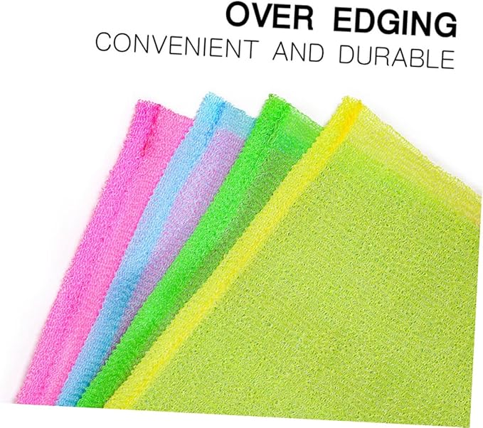 4pcs Exfoliating Bath Towel Back Washer Exfoliating Back Scrubber Back Scrubber Brush Back Scrubber Strap Shower Scrubber Body Washer Scrubber Shower Back Scrubber Bath Scrubber, 91x30cm