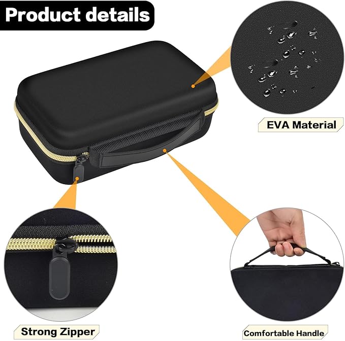Case Compatible with Novah for Ufree for KIKIDO for GLAKER for FADEKING for GSKY for Romanda Professional Hair Clippers, Beard Trimmer Grooming Storage Holder for Hair Trimmers Set (Box Only)-Black