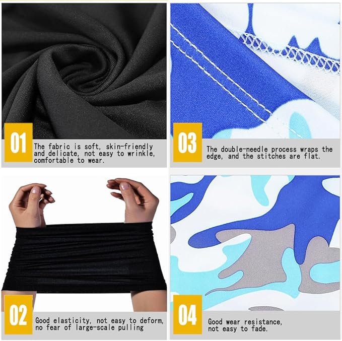 6 Pieces Summer Face Cover Scarf Mens Neck Gaiter For Men Women UV Protection Face Breathable Sun Protection Cycling Running