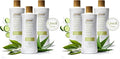 RAW SUGAR Sensitive Skin Simply Body Wash - Green Tea + Cucumber + Aloe Vera, Moisturizing & Brightening Bath & Shower Gel, Sulfate-Free, Paraben-Free & Vegan (Pack of 6)