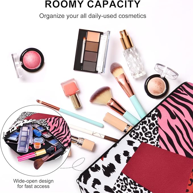 Small Makeup Bag, Mini Makeup Pouch, Cute Cosmetic Bag for Women, Toiletry Bags, Make Up Brush Skincare Organizer, Pouches for Travel Accessories