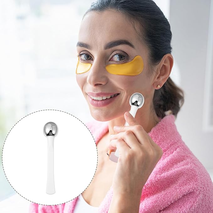 EXCEART 6pcs Eye Cream Applicators Face Eye Roller Massage Care Applicator Wand Stick Metal Cream Roller Wand