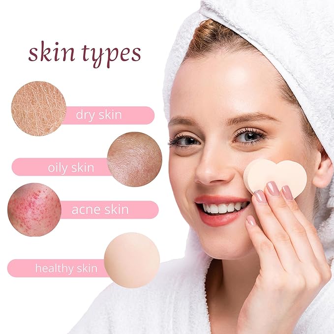 uxcell 120 Count Compressed Facial Sponges Heart-Shaped Face Cleansing Sponges Pads for Daily Skincare Routines at Home, Kitchen, Travel, Yellow