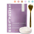 Bonblissity Body Polish, 8oz. - Lavender Luxury Scented Body Scrub Exfoliator for Women, Exfoliating Sugar Scrub To Lotion Moisturizer, Gentle Exfoliant for Dry and Sensitive Skin, Handmade in USA