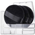 Teenitor 3Pcs Powder Puffs for Face Powder 2.36 Inch, Makeup Powder Puff for Loose and Pressed Powder, Face Powder Puff with Case, Black