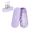 ÉCLAT Makeup Brush Cleaner Mat, 3 in 1 Brush Cleaner Bowl Holder & Cosmetic Tool Organizer Case for Travel, Storage & Air Drying, Portable Make Up Cleaning Tool for Sponges & Powder Puffs (Purple)
