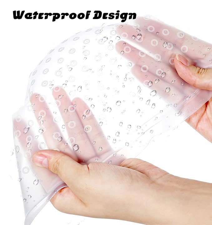 Frosting Caps for Highlighting Hair, Highlight Caps for Hair Pre-Punched with Holes Silicone, Reusable Highlighting Cap with Hook for Salon & Home Hairs Coloring, Women & Men