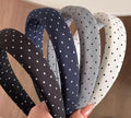 Huachi Polka Dot Headbands for Women Non Slip Trendy Headbands for Women’s Hair Cute Headband for Girls, Elastic Hair Bands for Womens Fashion Accessories for Women 4PCS