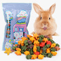 Rabbit Treats, Healthy Bunny Treats Natural Mini Star Shaped Snacks Treats for Pet Rabbits and Small Animals Molar Toys Guinea Pig Hamster Chinchilla Gerbil