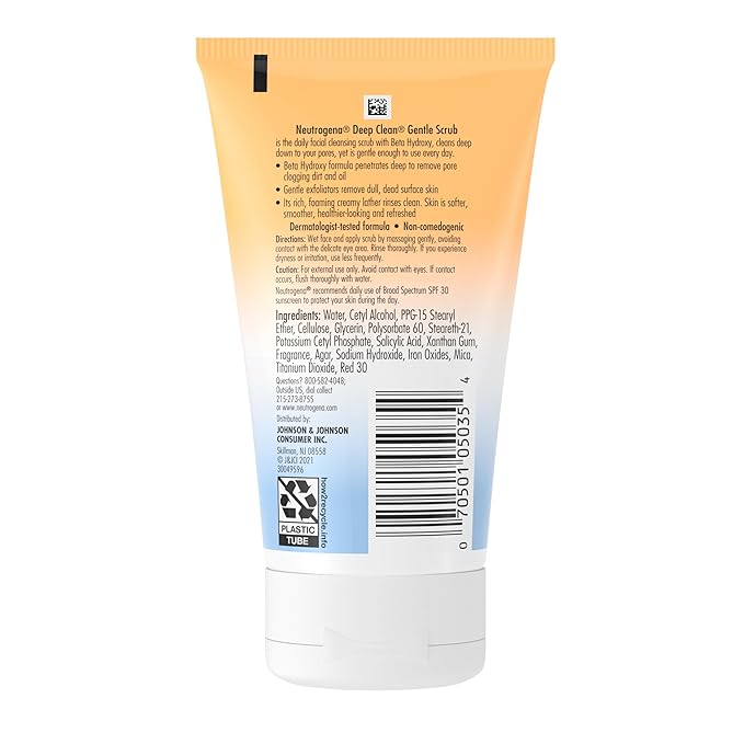 Neutrogena Deep Clean Gentle Daily Facial Scrub, Oil-Free Cleanser 4.2 fl. Oz