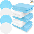120 Pcs Facial Sponge Compressed, Luxiv Face Cleansing Sponge Estheticians Compressed Makeup Facial Sponge Round Wash Face Sponges for Women Compress Exfoliating Removal Sponge (White+blue)