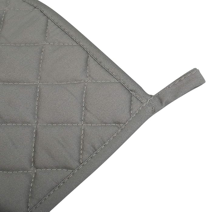 6 Pack Potholders Kitchen Pot Holders Set,Cotton Pot Holders for Kitchen 7 inch hot Pads,Heat Resistant Hot Pads for Cooking and Baking Dark Grey