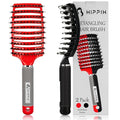 Voremy Magical Brush Detangler 2 Pack, HIPPIH Anti-Static Detangling Brush for Curly Thick Hair, No Pull Hair Brush for Women, Men, Kids, Ultra Detangler Can Add Shine and Smoothing Hair