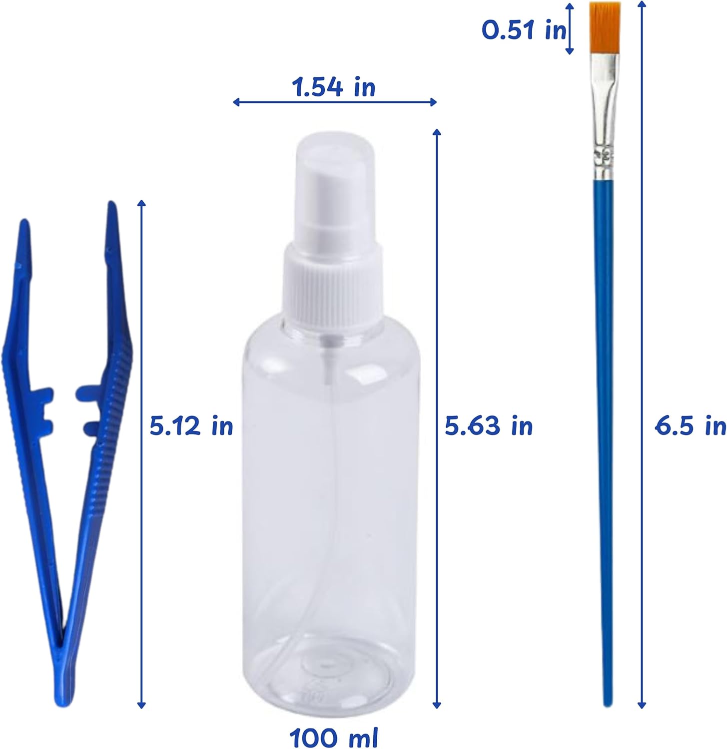 Jumping Spider Enclosure Starter Kit, Tarantula Enclosure Kit, Jumping Spider Accessories, Snail Terrarium Kit, Moss Growing Tool Set, Mini Plant Grow Tool, Reptile Tank Supplies for Habitat (Blue, S)