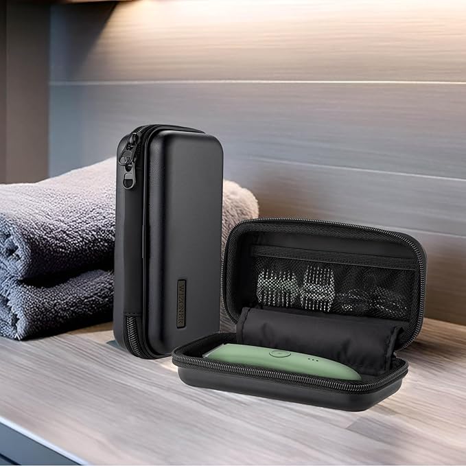 Trimmer Case, Razor Storage Bag Shaver Travel Hard EVA Box for Electric Trimmer and Accessories - Case Only (Black)