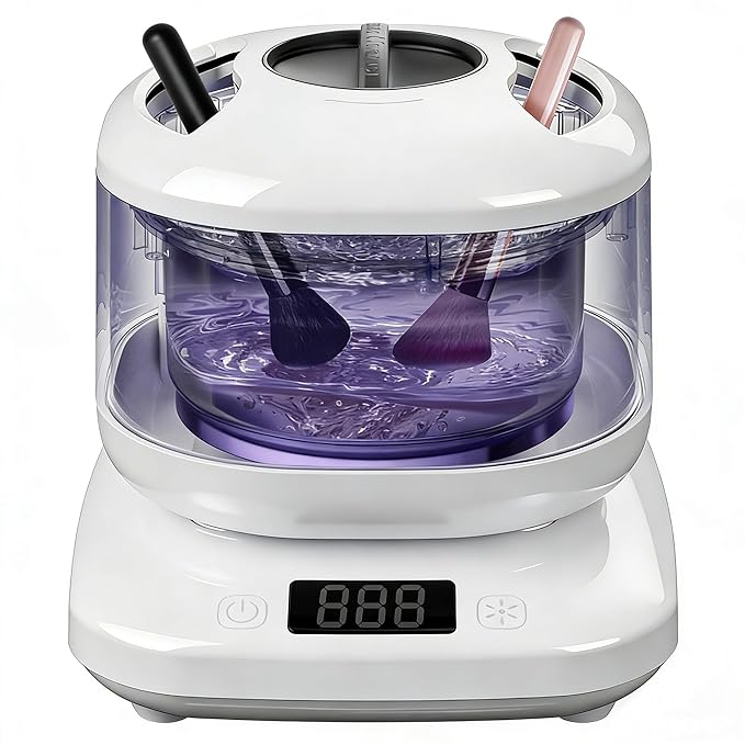Ultrasonic Jewelry Cleaner with Detachable Tank – 42kHz Deep Cleaning for Rings, Necklaces, Makeup Brushes,4 Modes with U-V, Quiet Operation, IPX7 Waterproof – Also Ideal for Retainers & Dentures