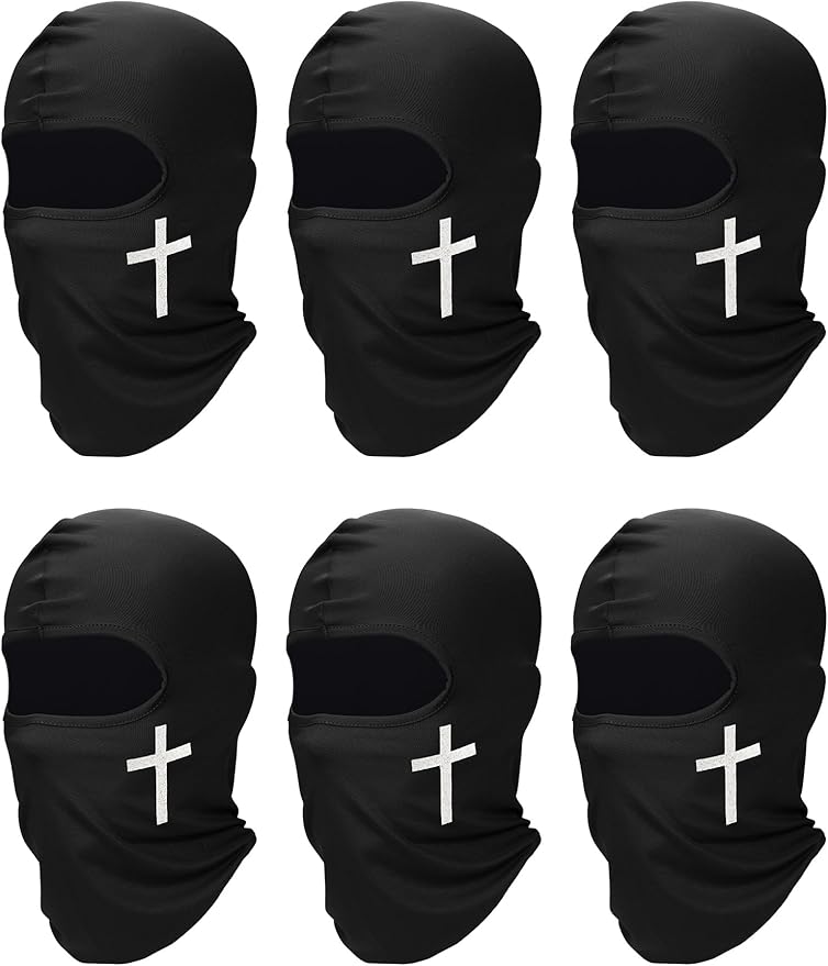 SATINIOR 6 Pcs Ski Mask Cover Balaclava Full Face Mask Summer Face Cover UV Windproof Balaclava for Men Women Outdoor Sports